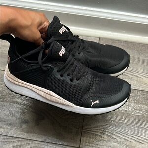 Puma Black and White Athletic Shoes